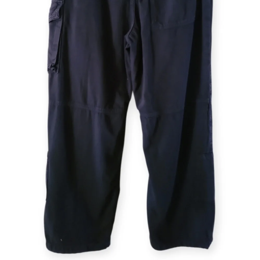 Rag & Bone Women's Modern Cargo Organic Cotton Pants Black Wide Leg